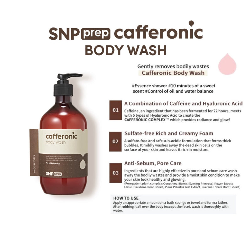  Cafferonic Body Wash - Korean-Skincare