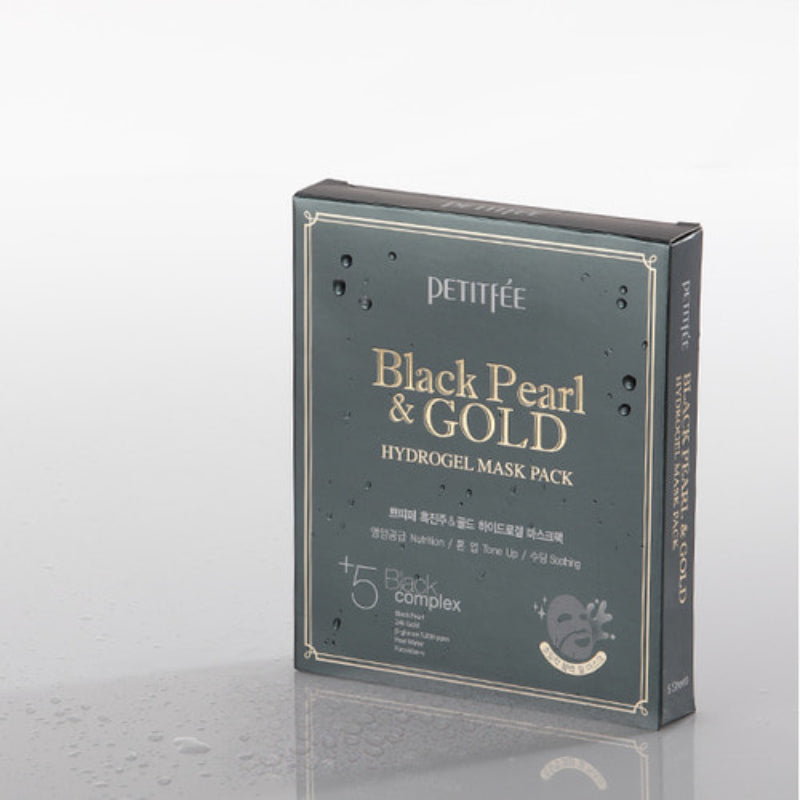  Black Pearl & Gold Hydrogel Mask Pack - Korean-Skincare