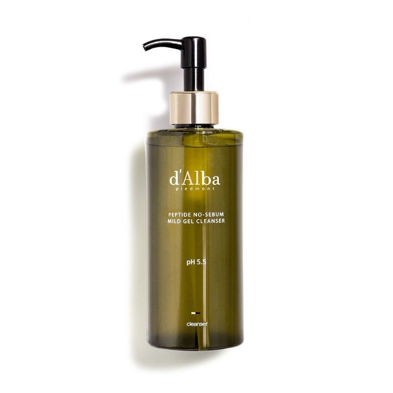 d'Alba Peptide No Sebum Mild Gel Cleanser - Korean-Skincare