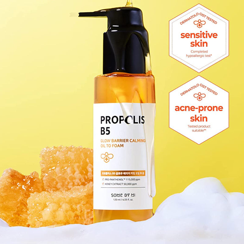 Propolis B5 Glow Barrier Calming Oil To Foam