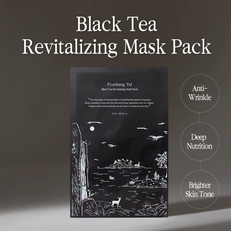  Black Tea Revitalizing Mask Pack - Korean-Skincare