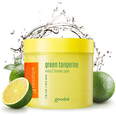 Goodal Green tangerine vitamin C toner pad - Korean-Skincare