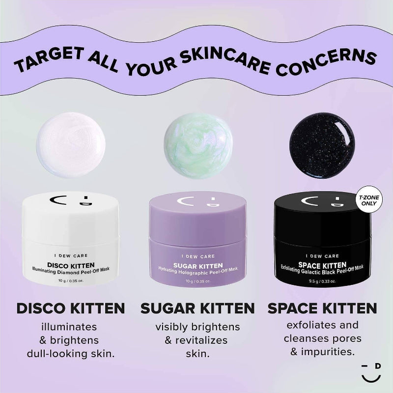  Mini Meow Trio Chrome Peel-Off Masks - Korean-Skincare