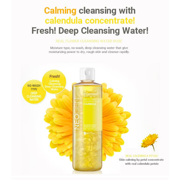NEOGEN Real Flower Cleansing Water Calendula - Korean-Skincare
